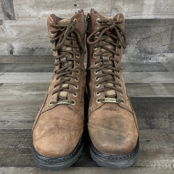 Harley Davidson Casper Leather 8 inch Motorcycle Biker Boots 94044 - Picture 5 of 12